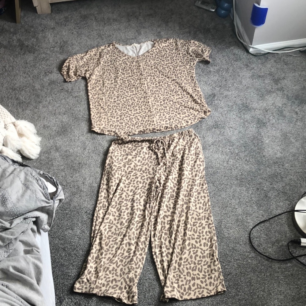 Leopard print Lounge Set/ Pajamas